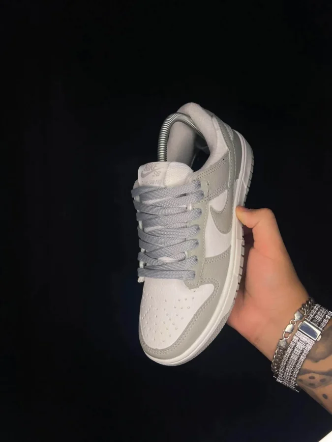 Nike SB Dunk Low White/Grey, vista 1.